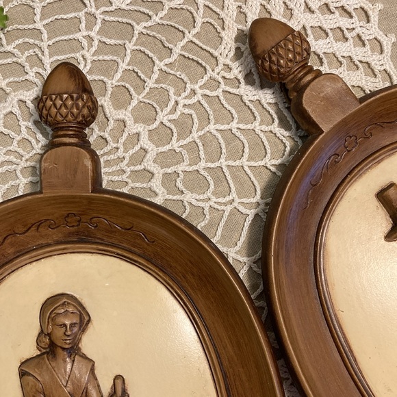 Vintage Pilgrim Plaques Ornate Frames - Picture 4 of 16